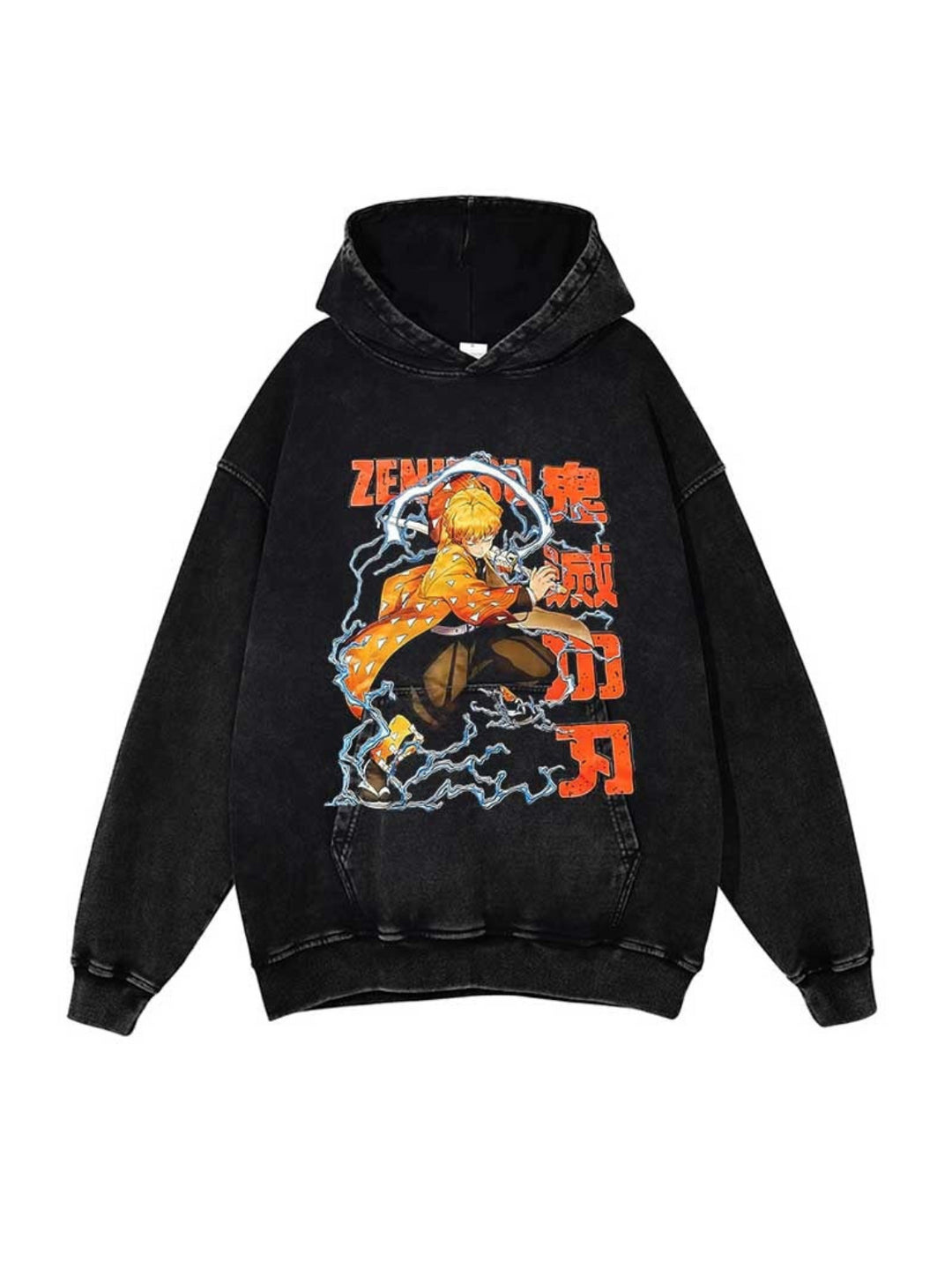 Discover Distinctive Style: Teasearch3d's Acid Washed Shirt Line 19 Thunder Breathing Vintage Hoodie