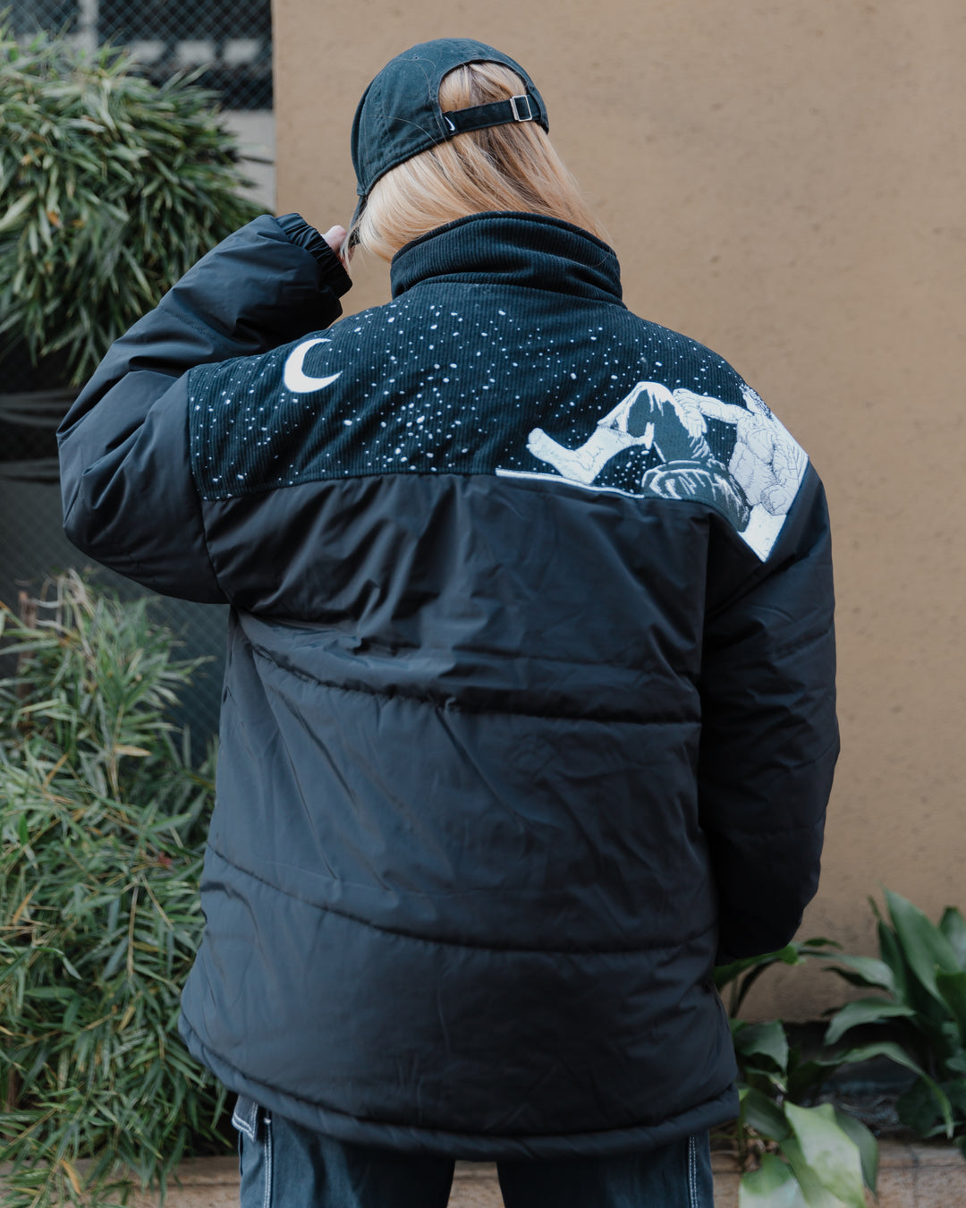 GUTS EMBROIDERY PUFFER JACKET