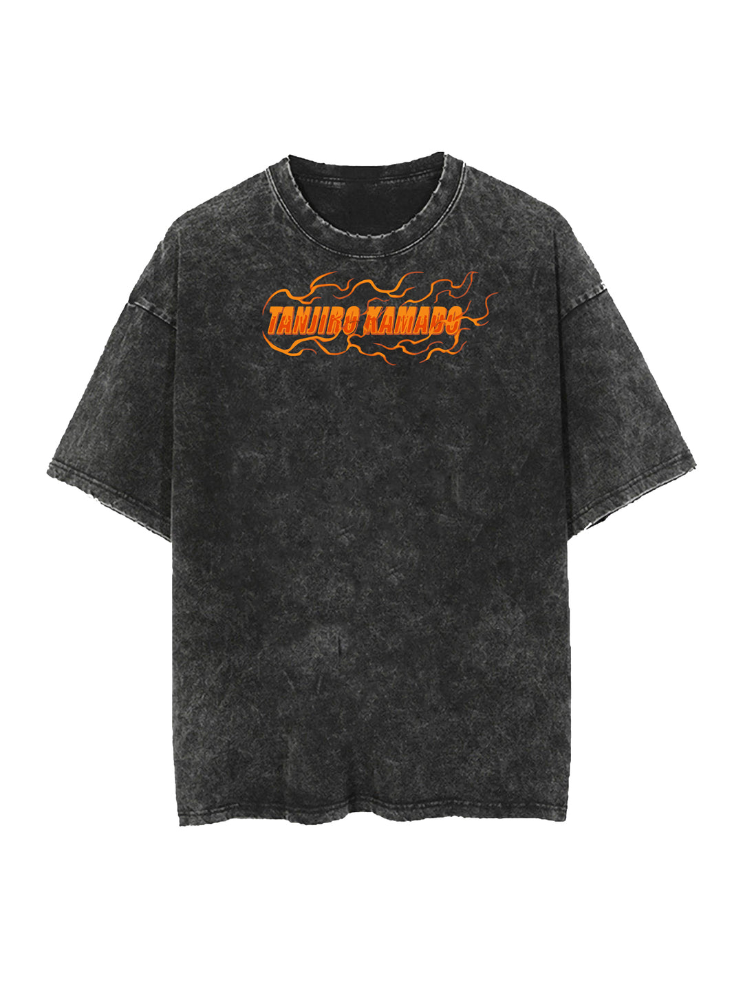 2-SIDED FIRE BREATHING TANJIRO VINTAGE OVERSIZE TEE