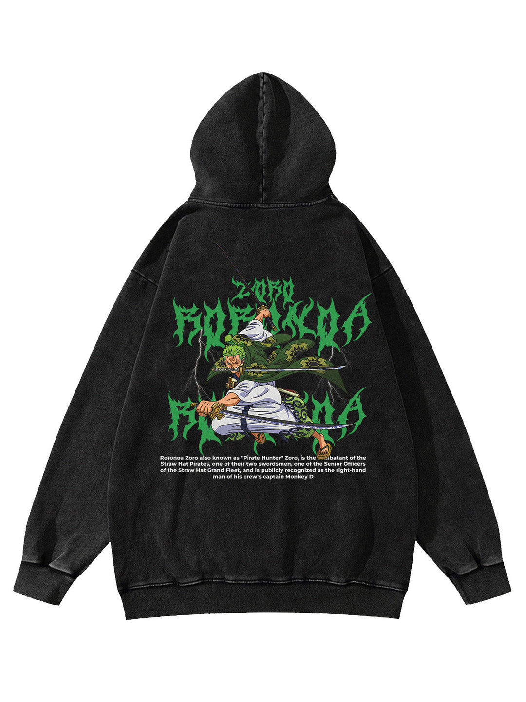 Discover Distinctive Style: Teasearch3d's Acid Washed Shirt Line 48 Zoro Vintage Hoodie