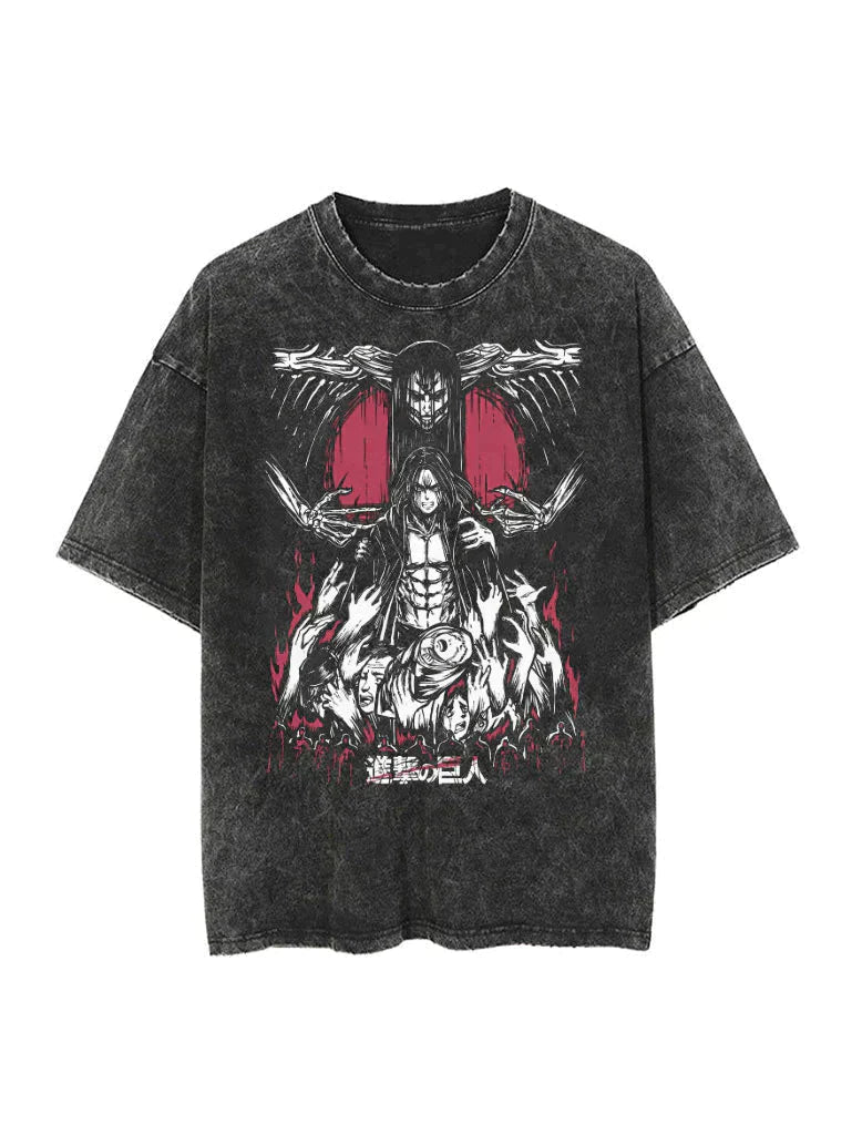 EREN JAEGER RUMBLING VINTAGE OVERSIZE TEE