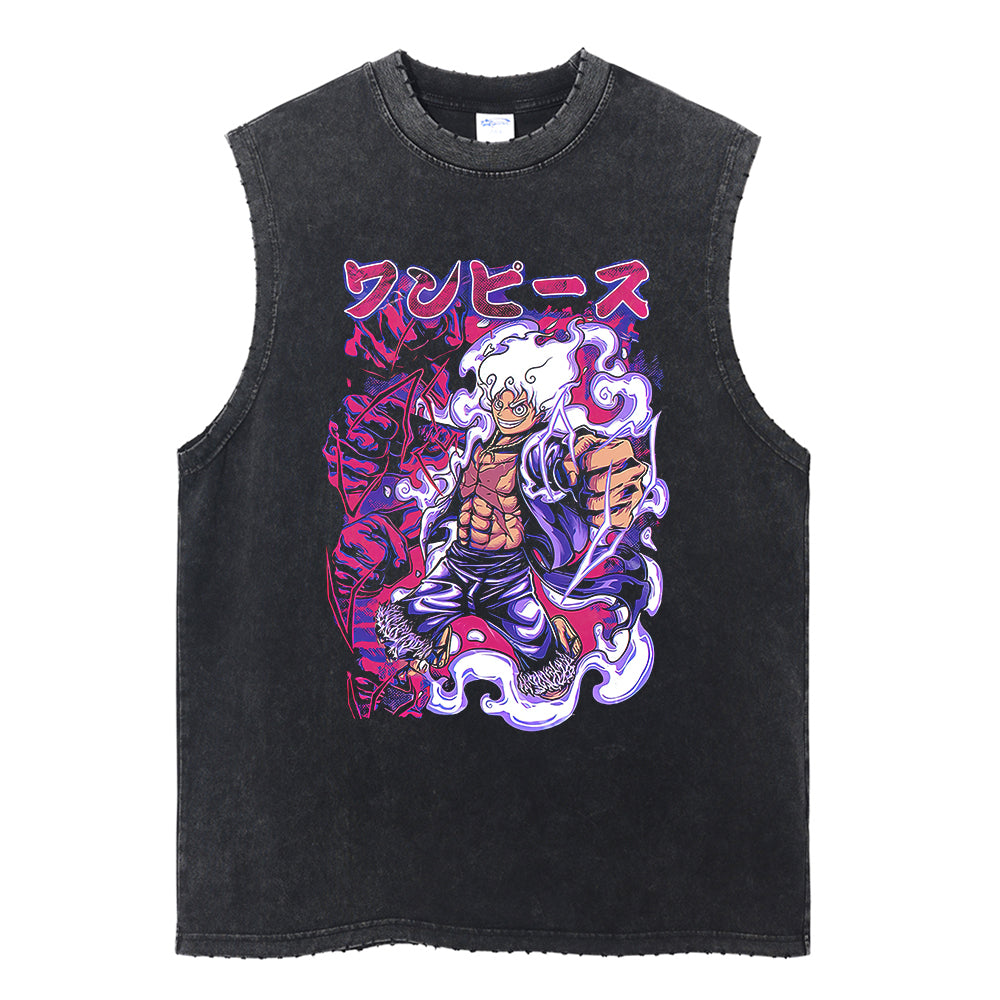 Discover Distinctive Style: Teasearch3d's Acid Washed Shirt Line 10 Sun God Nika V2 Vintage Washed Tank Top