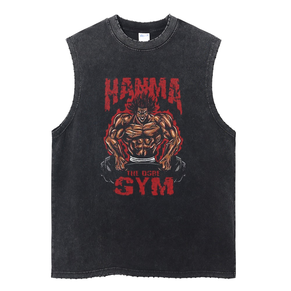 Discover Distinctive Style: Teasearch3d's Acid Washed Shirt Line 17 The Ogre Gym Vintage Washed Tank Top