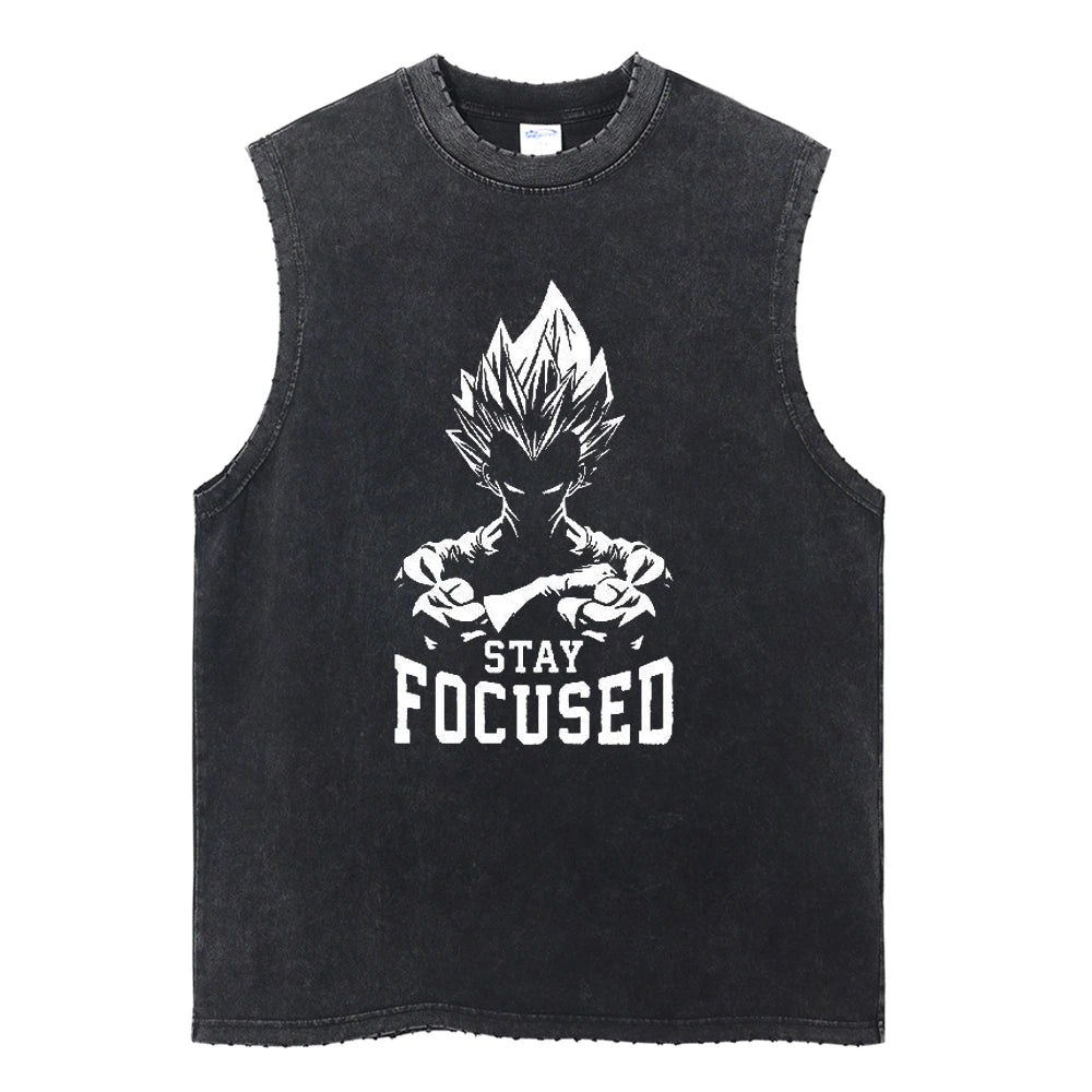 Discover Distinctive Style: Teasearch3d's Acid Washed Shirt Line 4 Stay Focused Vintage Washed Tank Top
