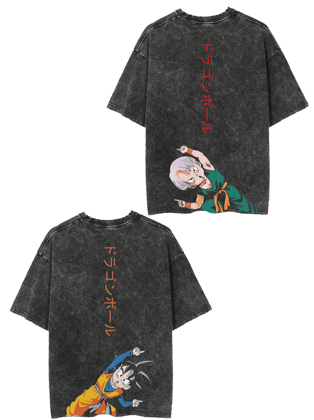 Discover Distinctive Style: Teasearch3d's Acid Washed Shirt Line 27 Trunks X Goten Fusion Vintage Oversize Tee