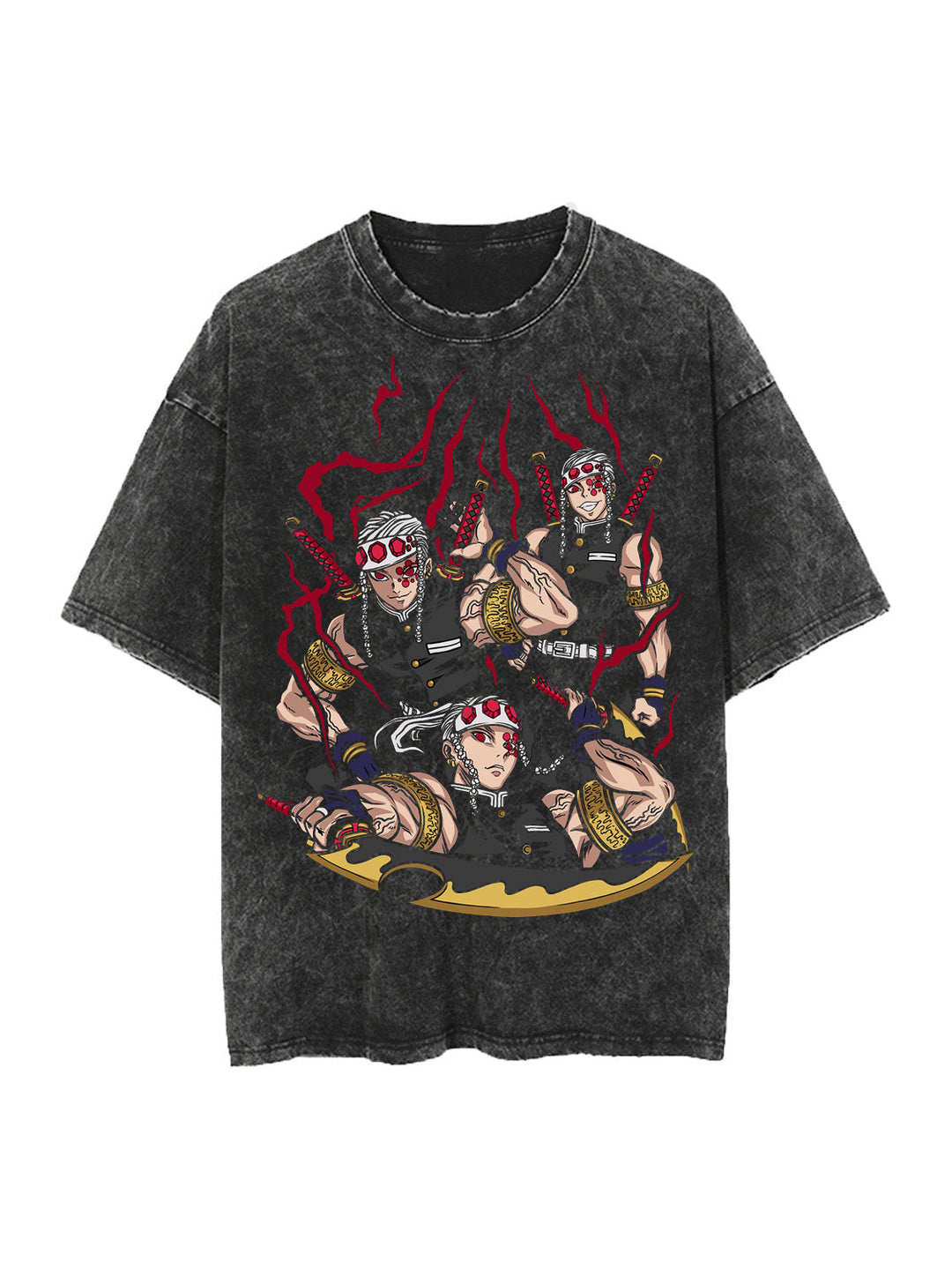 Discover Distinctive Style: Teasearch3d's Acid Washed Shirt Line 16 Tengen Vintage Oversize Tee